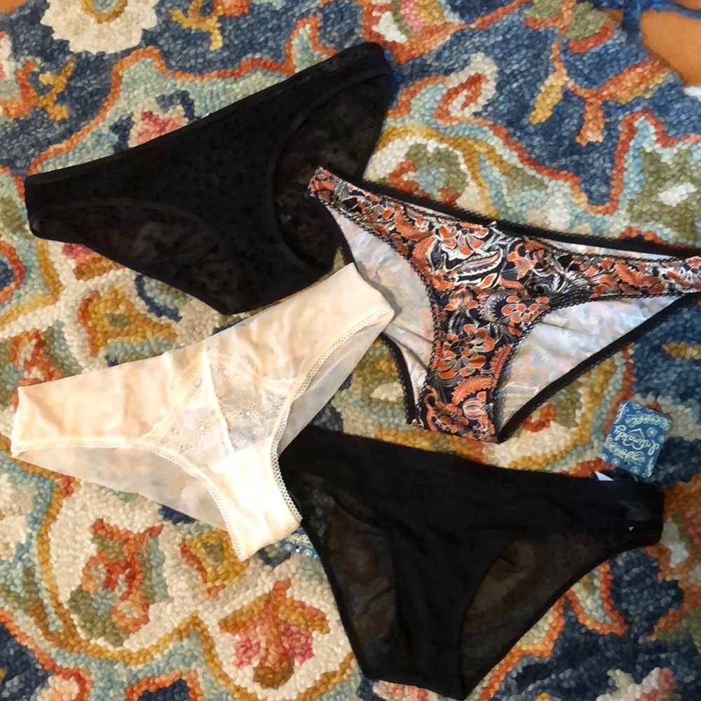 Free People Bikini Briefs Panties Set Of 4 - Picture 3 of 8